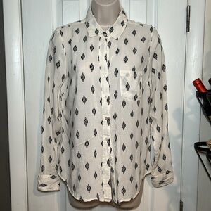 Forever 21 Western Cream Blouse size XS